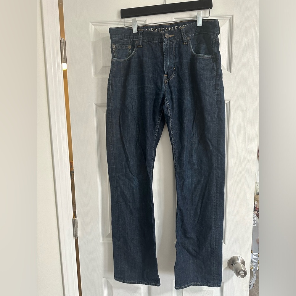 American Eagle Men’s Jeans Size 32Lx32W Original Straight Blue Denim